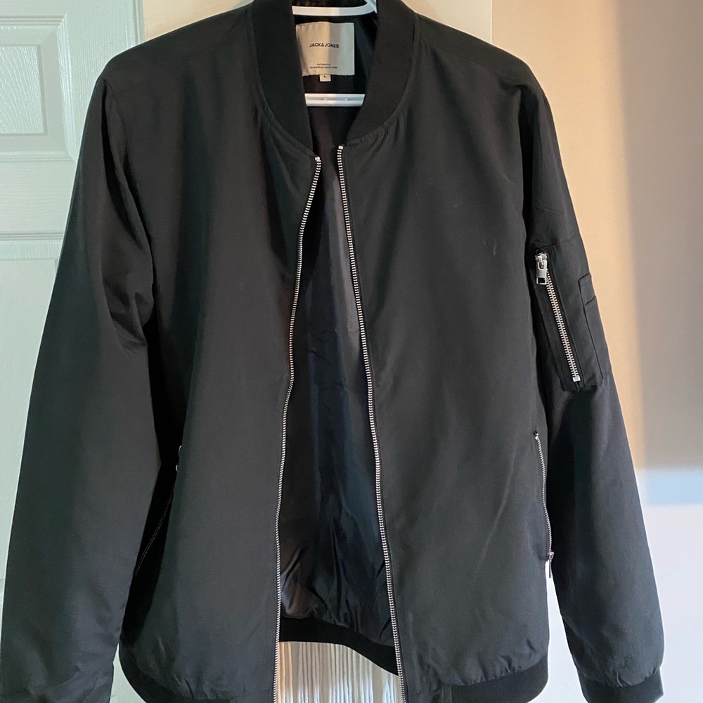 Jack and Jones Black Bomber jacket